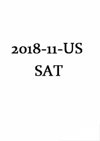 Official November 2018 US SAT Test QAS Paper（PDF）