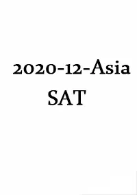 December 2020 International SAT QAS and Answer Paper(PDF)