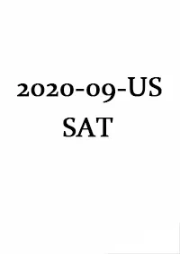 September 2020 US SAT Test Questions and Answer PDF
