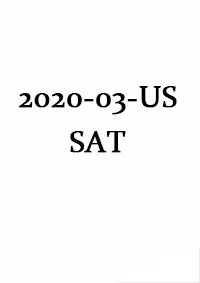 March 2020 US SAT Test QAS and Answer Paper(PDF)​​​​​​​