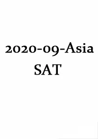 September 2020 International SAT Test QAS and Answer Paper(PDF)​​​​​​​