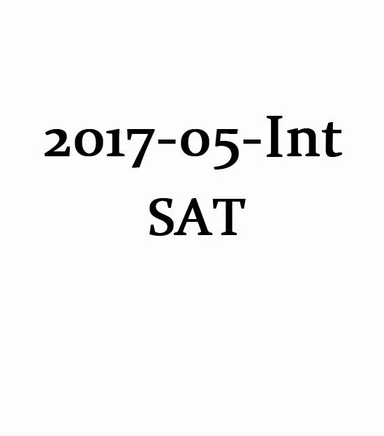May 2017 SAT International Test Question and Answer Service paper(PDF)第0张