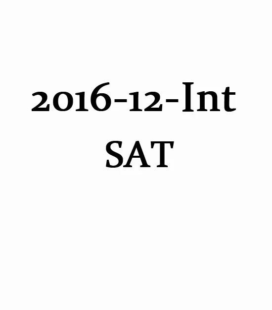 SAT December 2016 International QAS and  Answer papers PDF第0张