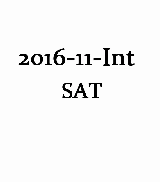 SAT November 2016 International test QAS and answer papers PDF第0张