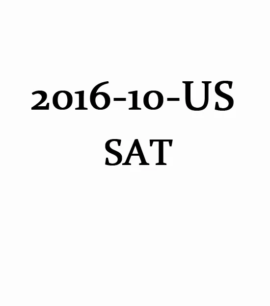 SAT October 2016  UAS QAS an Answer Key paper PDF第0张