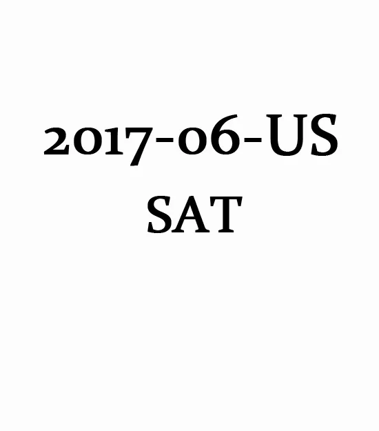 June 2017 US SAT Test Question and Answer Service paper第0张
