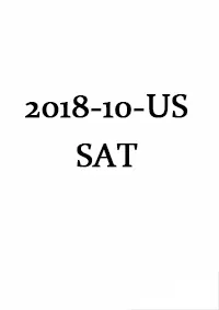 October 2018 US SAT Test Question and Answer Service Paper