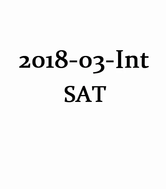 March 2018 International SAT Test QAS Paper（PDF）第0张