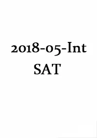 May 2018 International SAT Test Question and Answer Service Paper