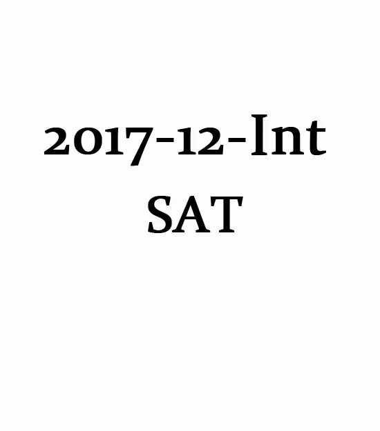December 2, 2017 International SAT Test QAS Paper（PDF）第0张