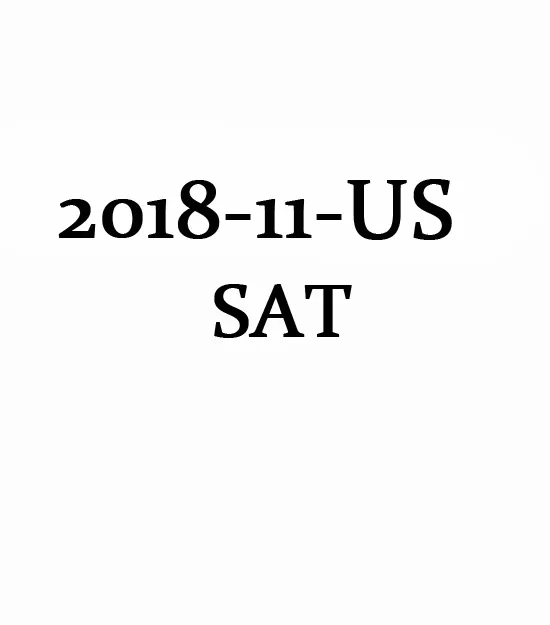 Official November 2018 US SAT Test QAS Paper（PDF）第0张