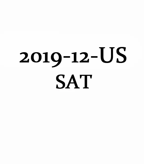 December 2019 US SAT Test QAS Paper(PDF)第0张
