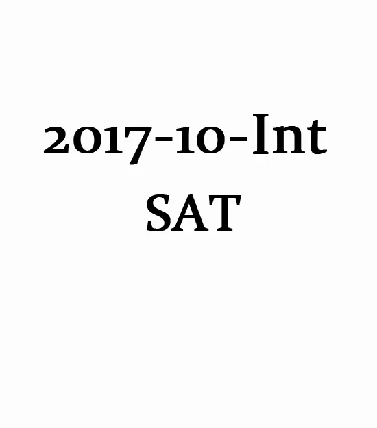 October 27,2017 International SAT Test Question and Answer Service Paper第0张