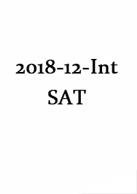December 2018 International SAT Test QAS Paper（PDF）