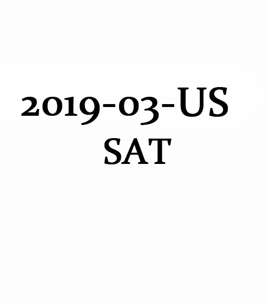 SAT March 2019 US Question and Answer paper (PDF)第0张