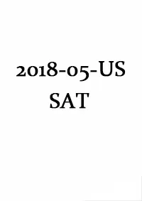 May 2018 North America SAT Test QAS Paper（PDF）