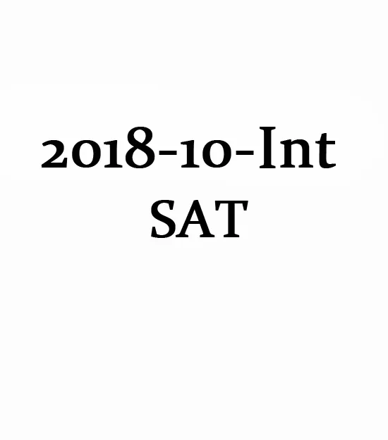 October 2018 Asia SAT Test QAS Paper第0张