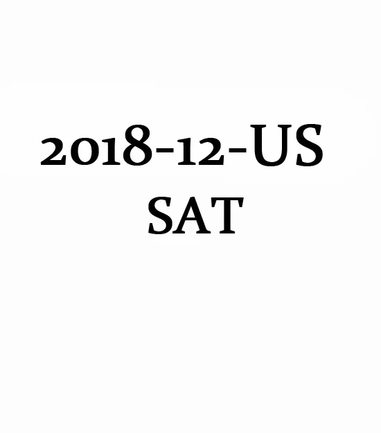December 2018 US SAT Test QAS Paper第0张