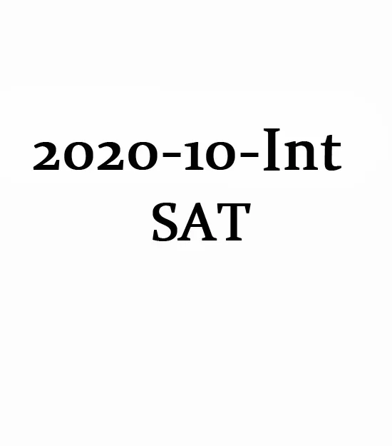 October 2020 International SAT Test QAS and Answer Paper(PDF)第0张