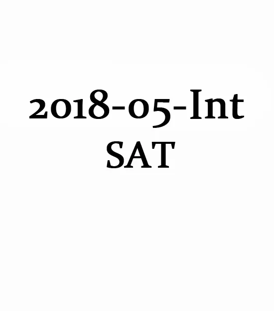 May 2018 International SAT Test Question and Answer Service Paper第0张
