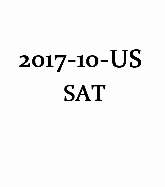 October 27,2017 US SAT Test Question and Answer Service Paper第0张