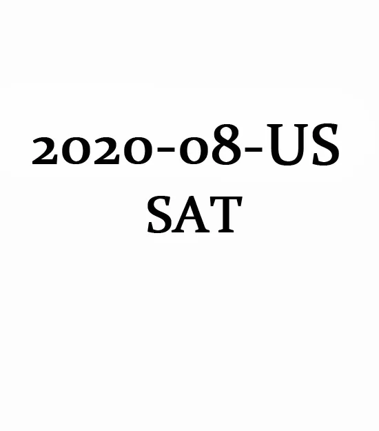 August 2020 US SAT Test QAS and Answer Paper PDF第0张
