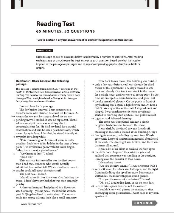 May 2022 US SAT Test QAS and Answer Key paper PDF第0张