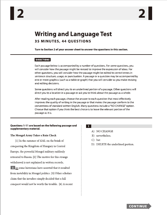 May,6 2023 US SAT Test QAS and Answer Key Paper PDF第1张