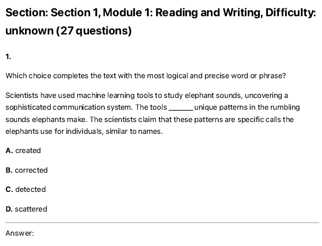 November 2025 International digital sat test QAS and Answer (B) pdf