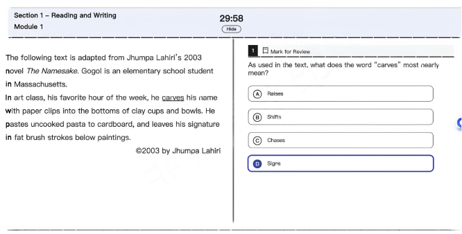 December 2025 International digital sat test QAS and Answer (B) pdf
