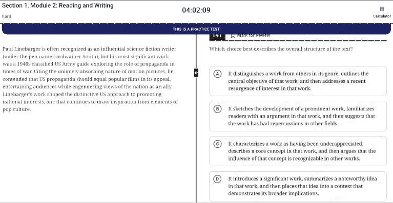 March 2026 digital sat test paper and Answer PDF(A)