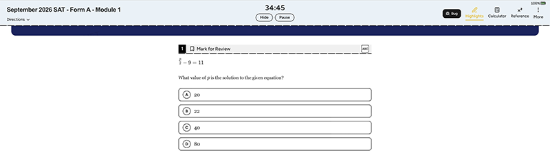 September 2026 Digital SAT test paper and Answer PDF(A)第1张