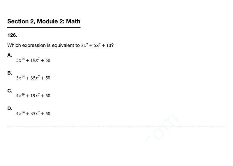 September 2026 Digital SAT test paper and Answer PDF(C)第2张