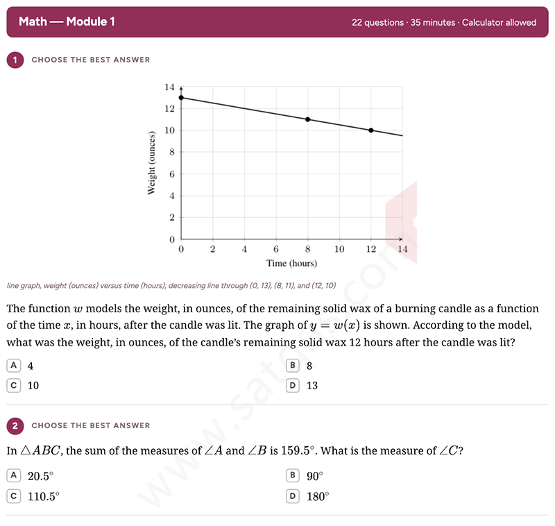 October 2026 International Digital SAT test paper and Answer PDF(B)第1张